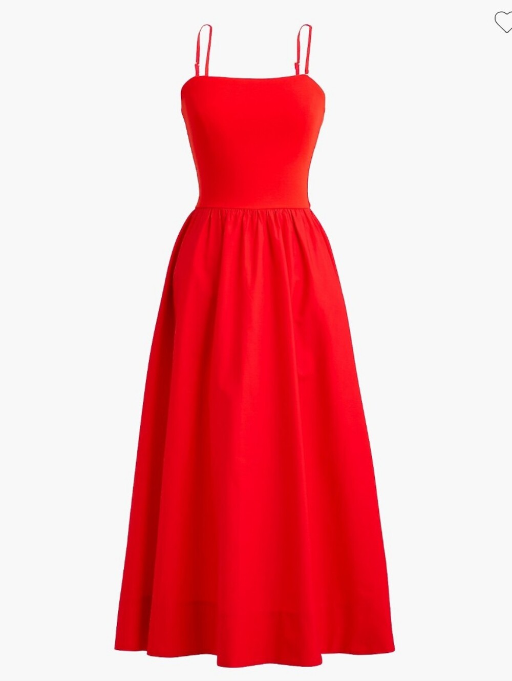 NWT J. Crew Mixed-media midi dress Gorgeous Red Cotton Size XL